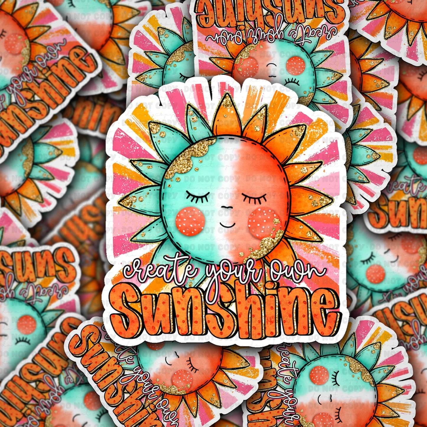 Create your own sunshine sticker