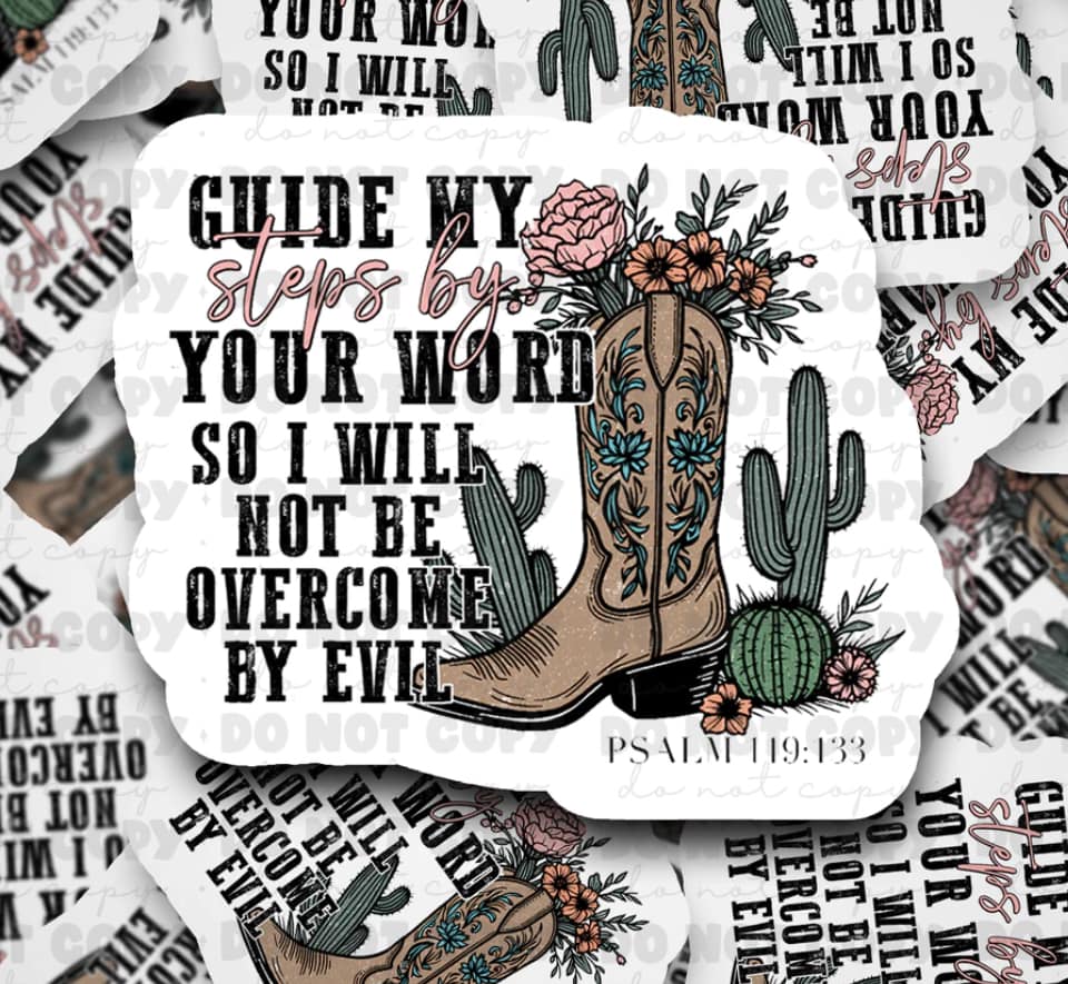 Guide my steps by your word sticker