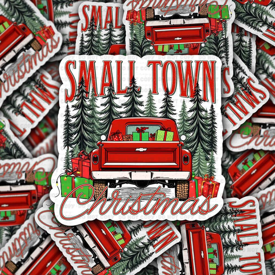 Small town Christmas sticker