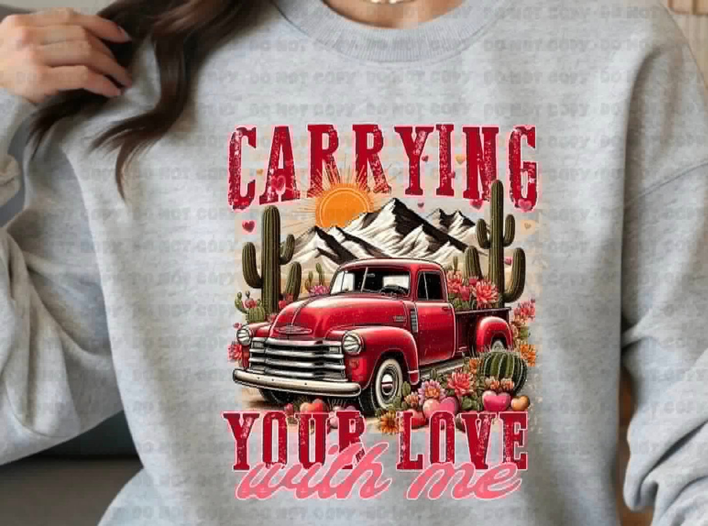 carrying your love with me sweatshirt
