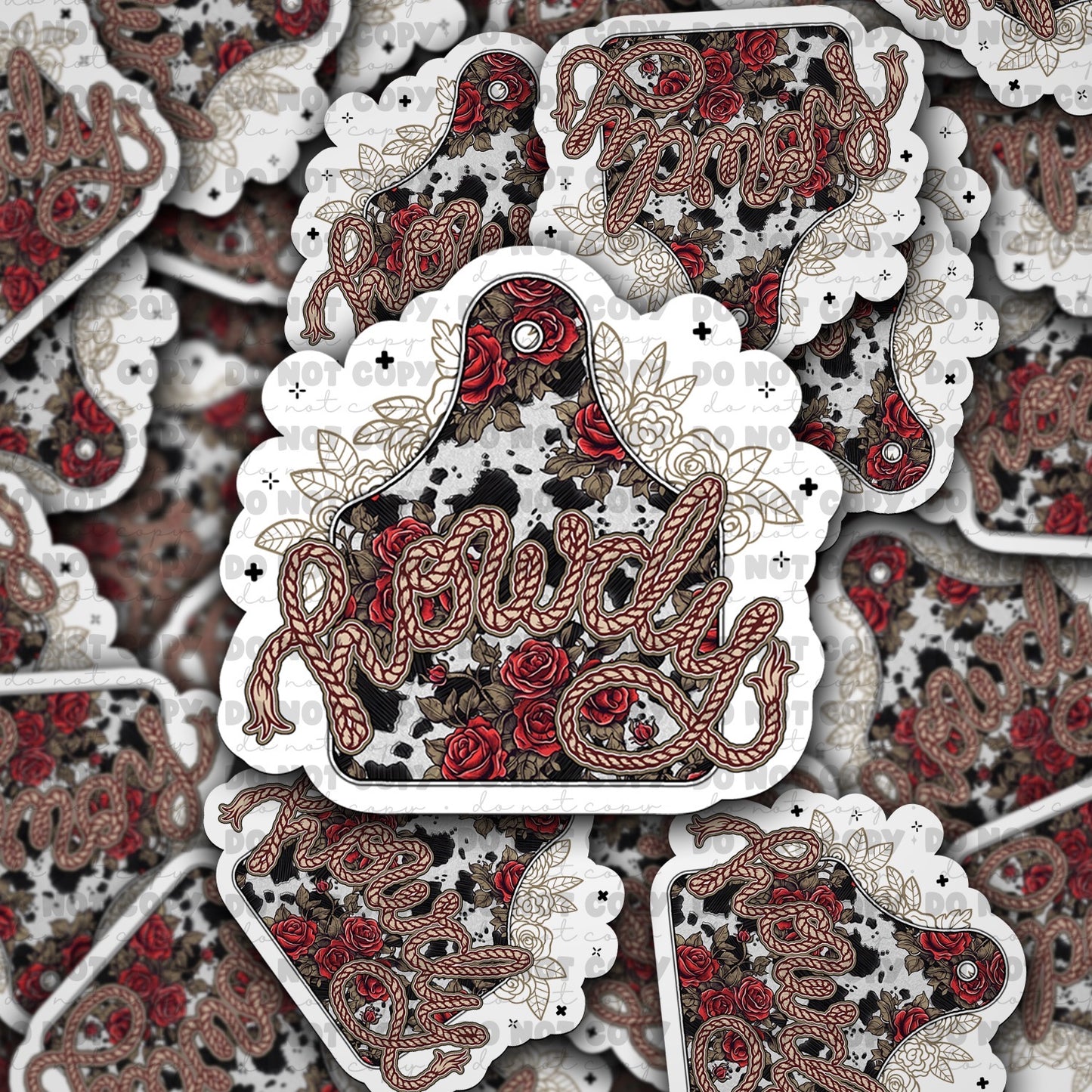 Howdy rose sticker