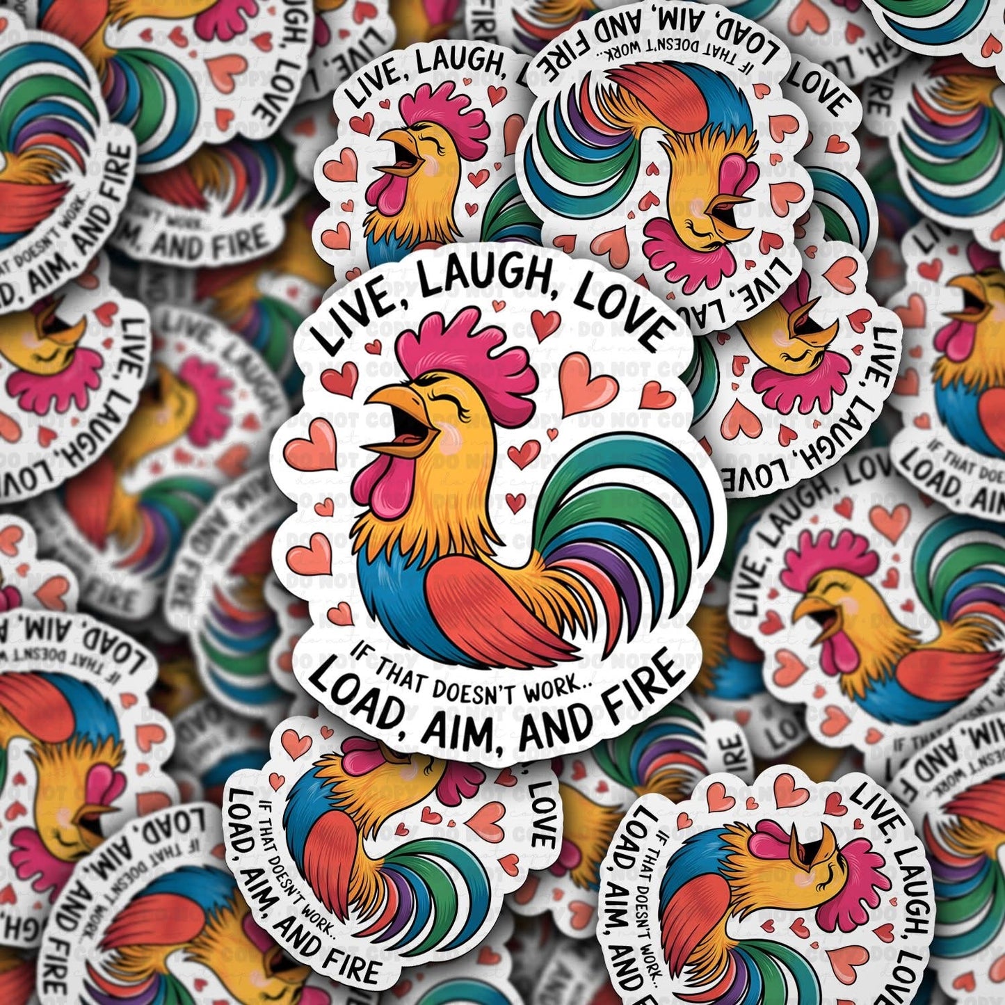 Live laugh love sticker
