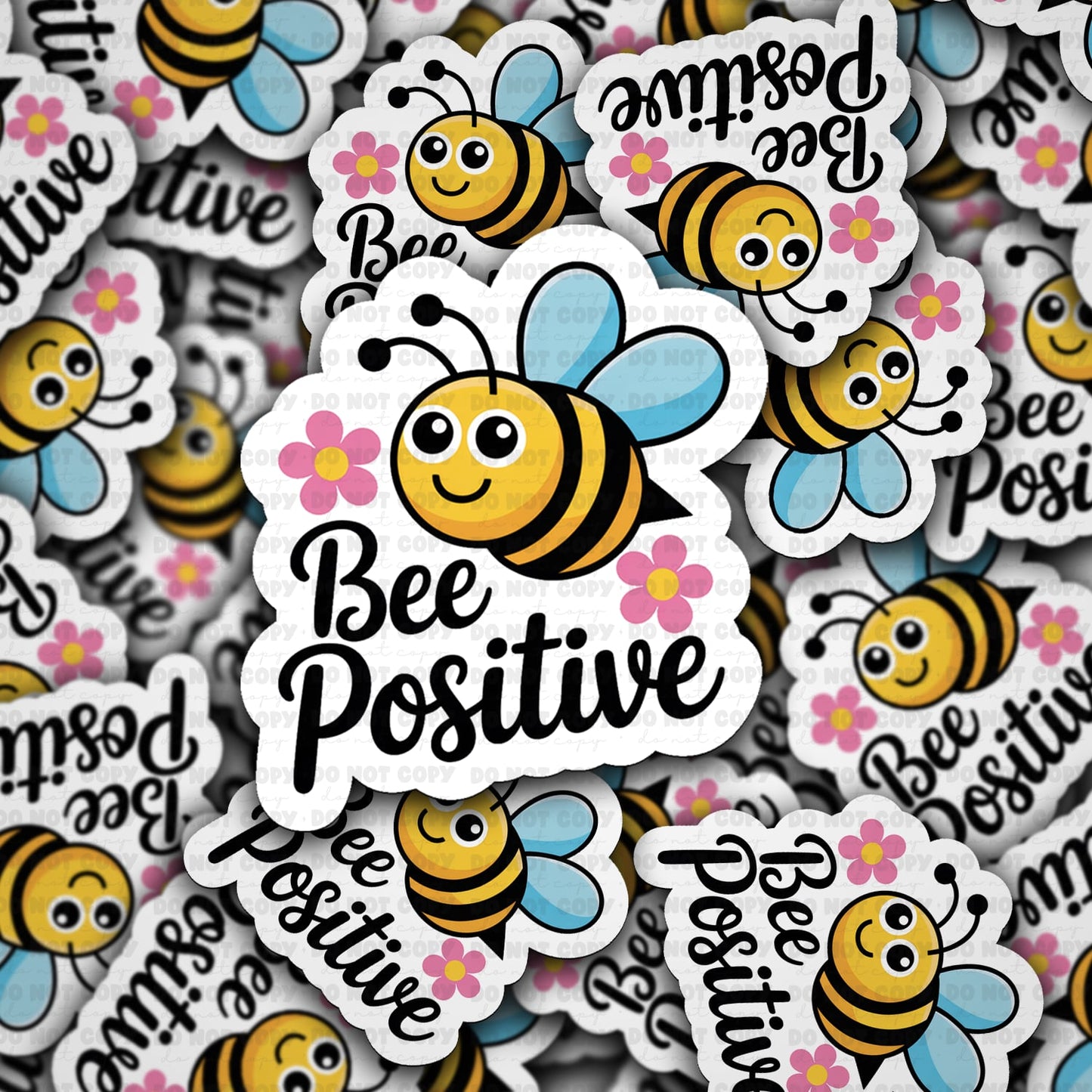 Bee positive sticker