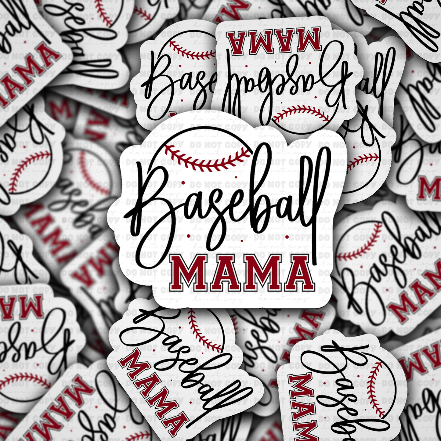 Baseball mama sticker