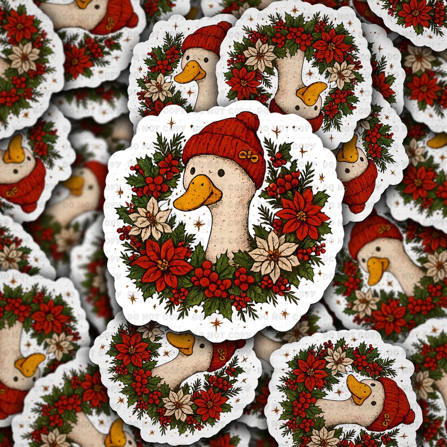 Christmas goose sticker