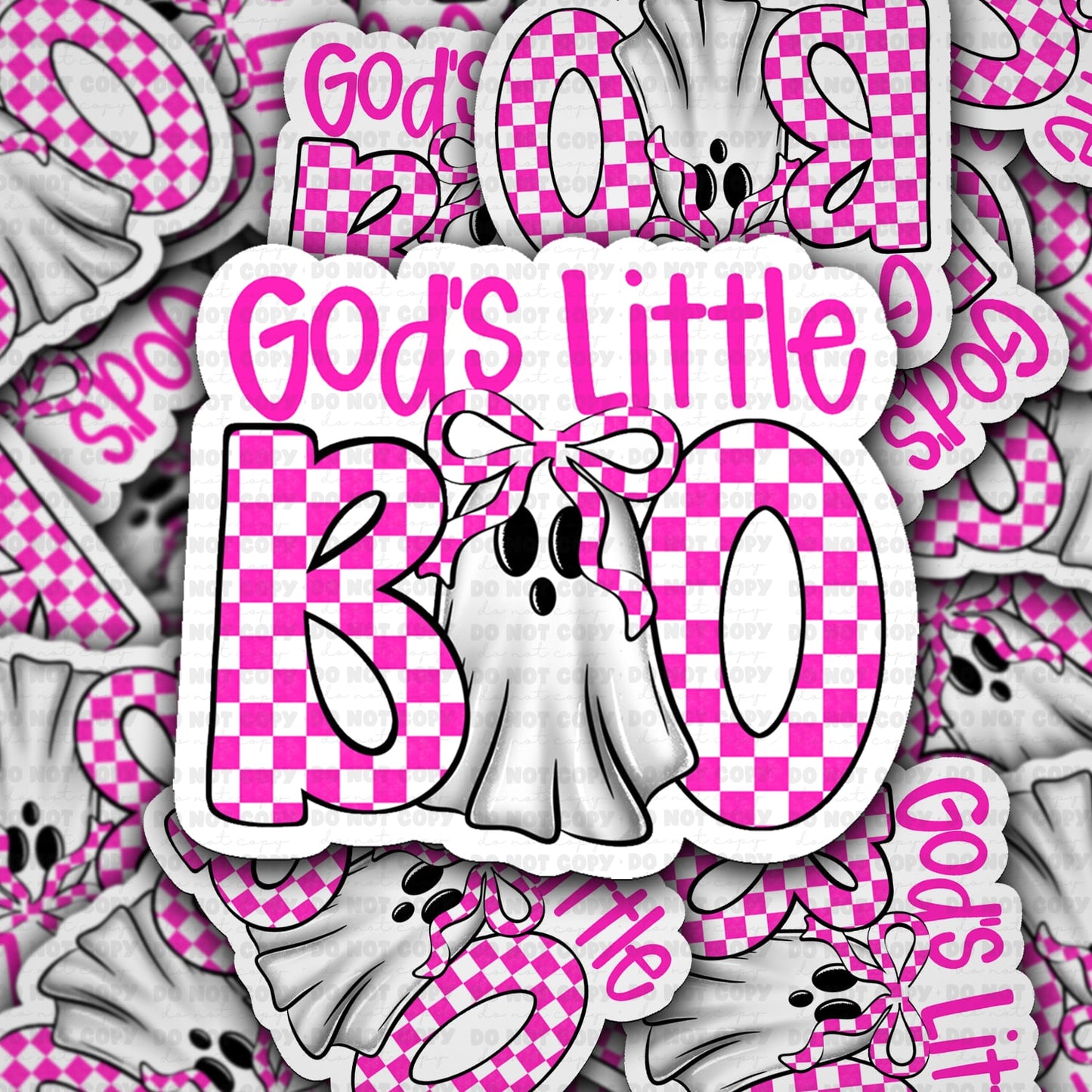 Gods little boo pink sticker