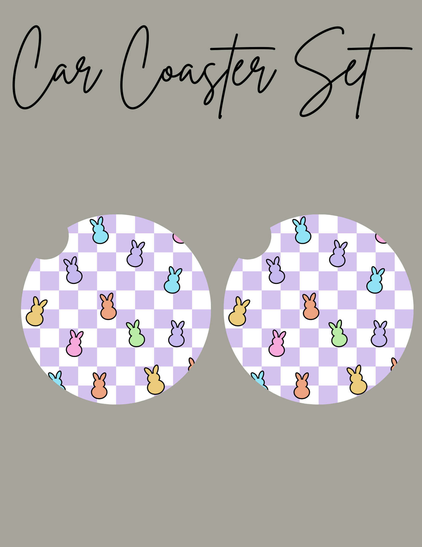 Easter car coaster set