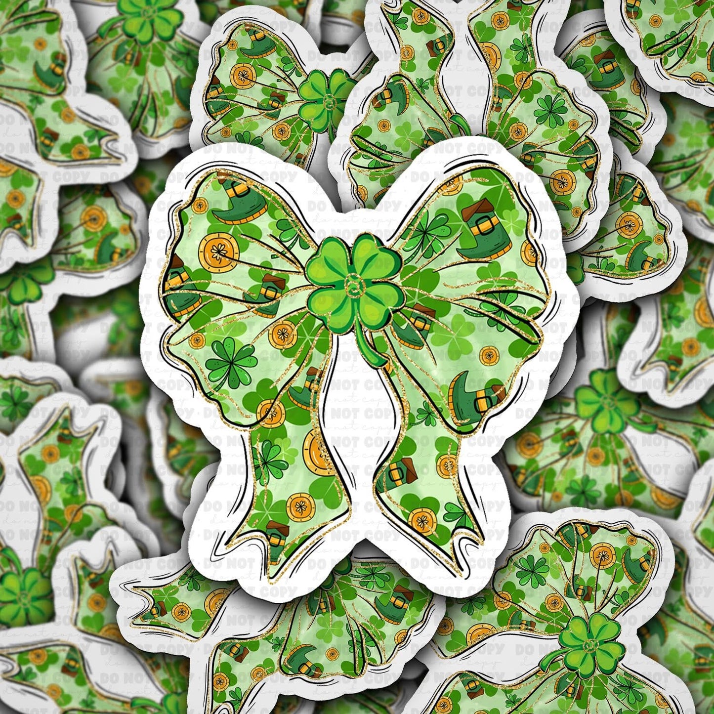Clover bow sticker