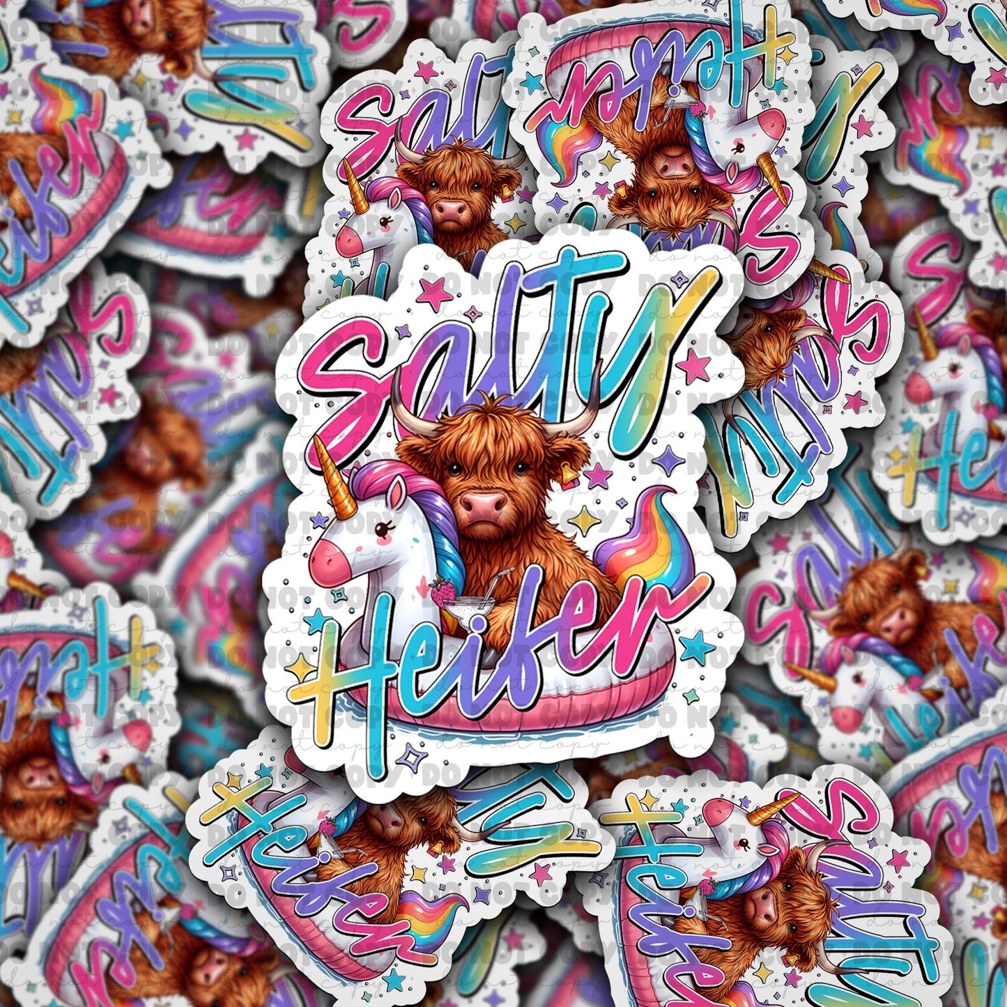 Salty heifer sticker