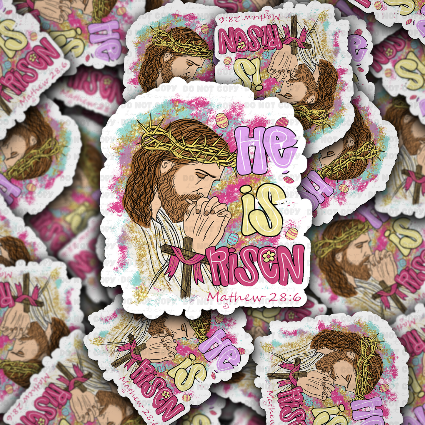He is risen sticker