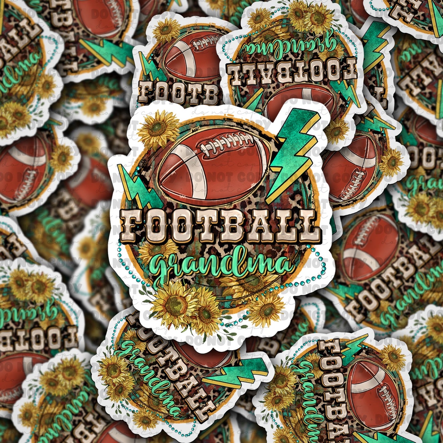 Football grandma sticker