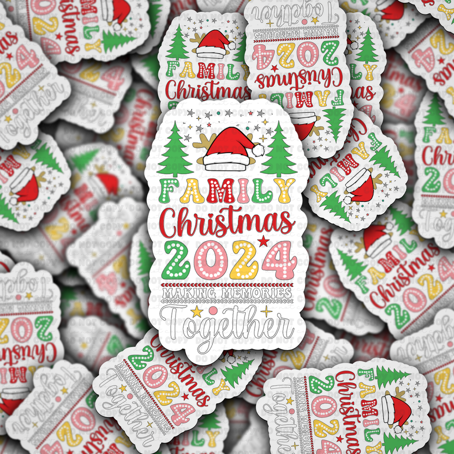 Family Christmas sticker