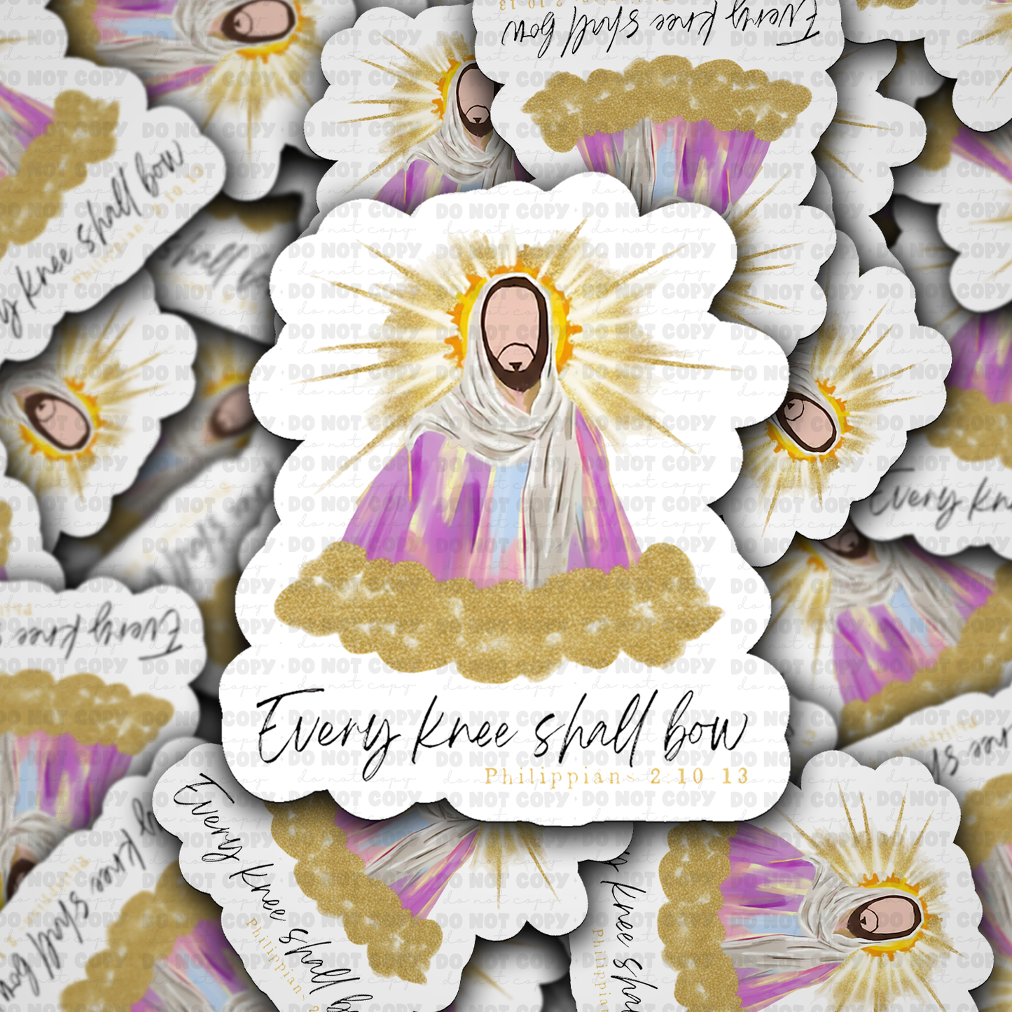 Every knee shall bow sticker