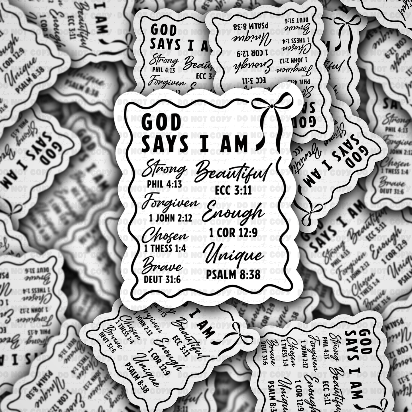 God says i am sticker