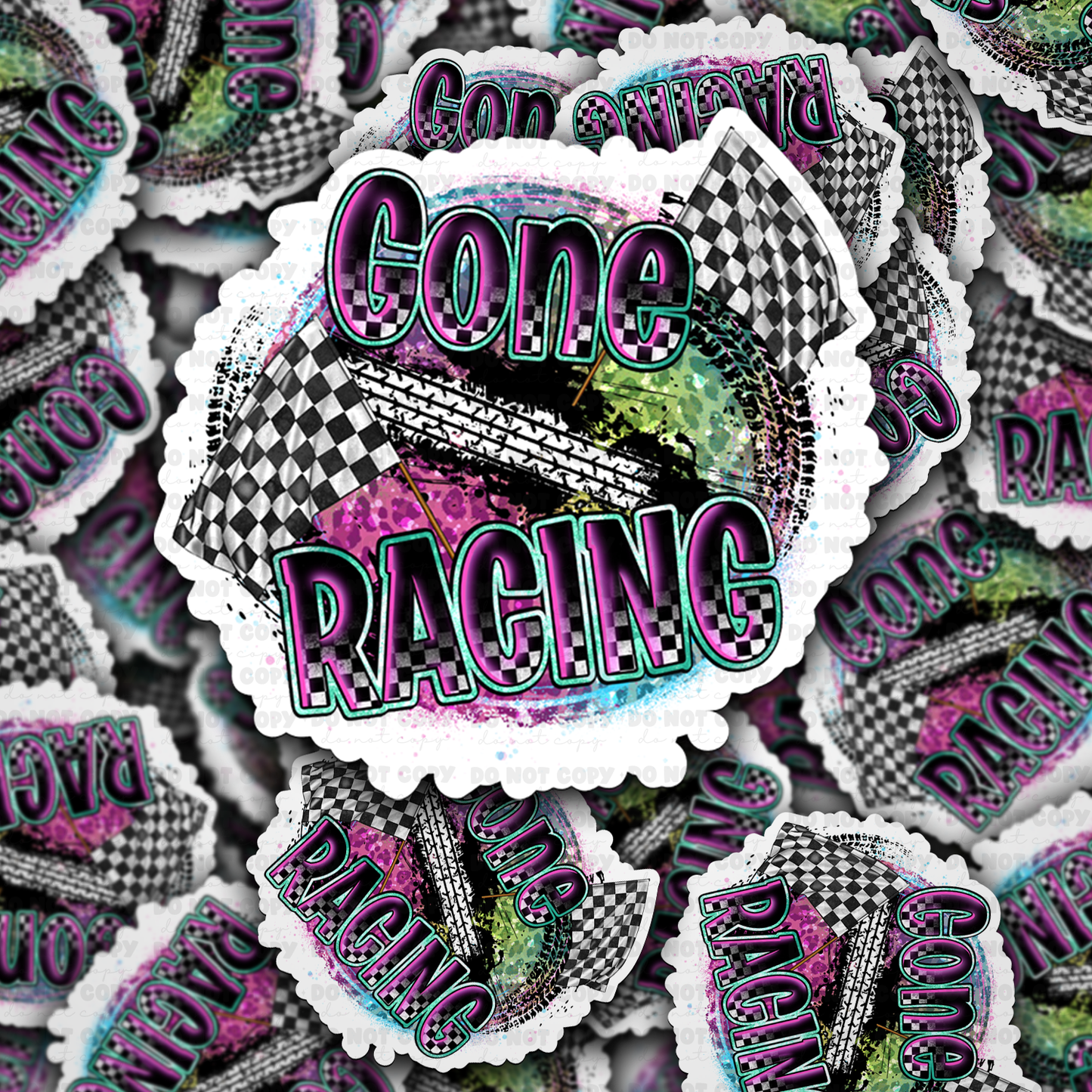 Gone racing sticker