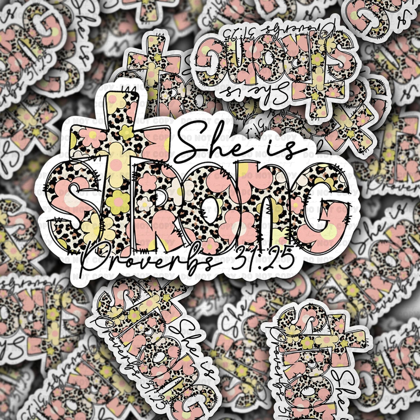 She is strong sticker