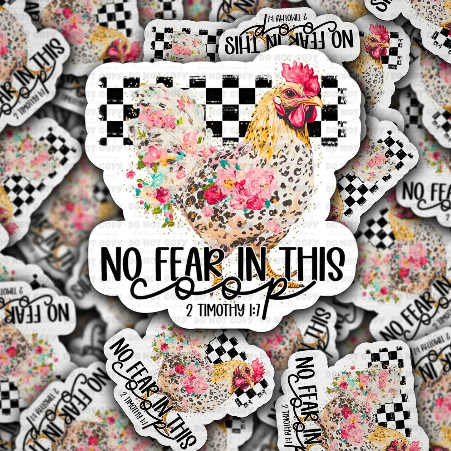 No fear in this coop sticker