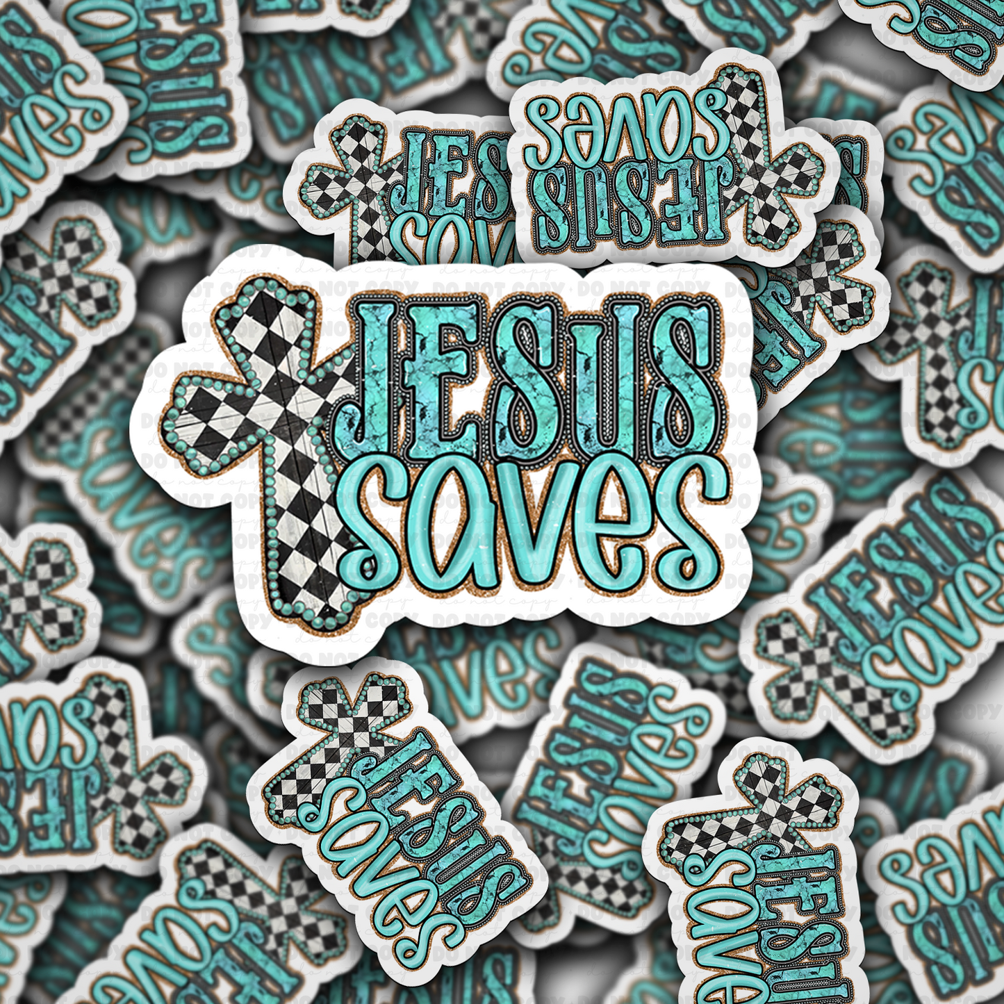 Jesus saves sticker