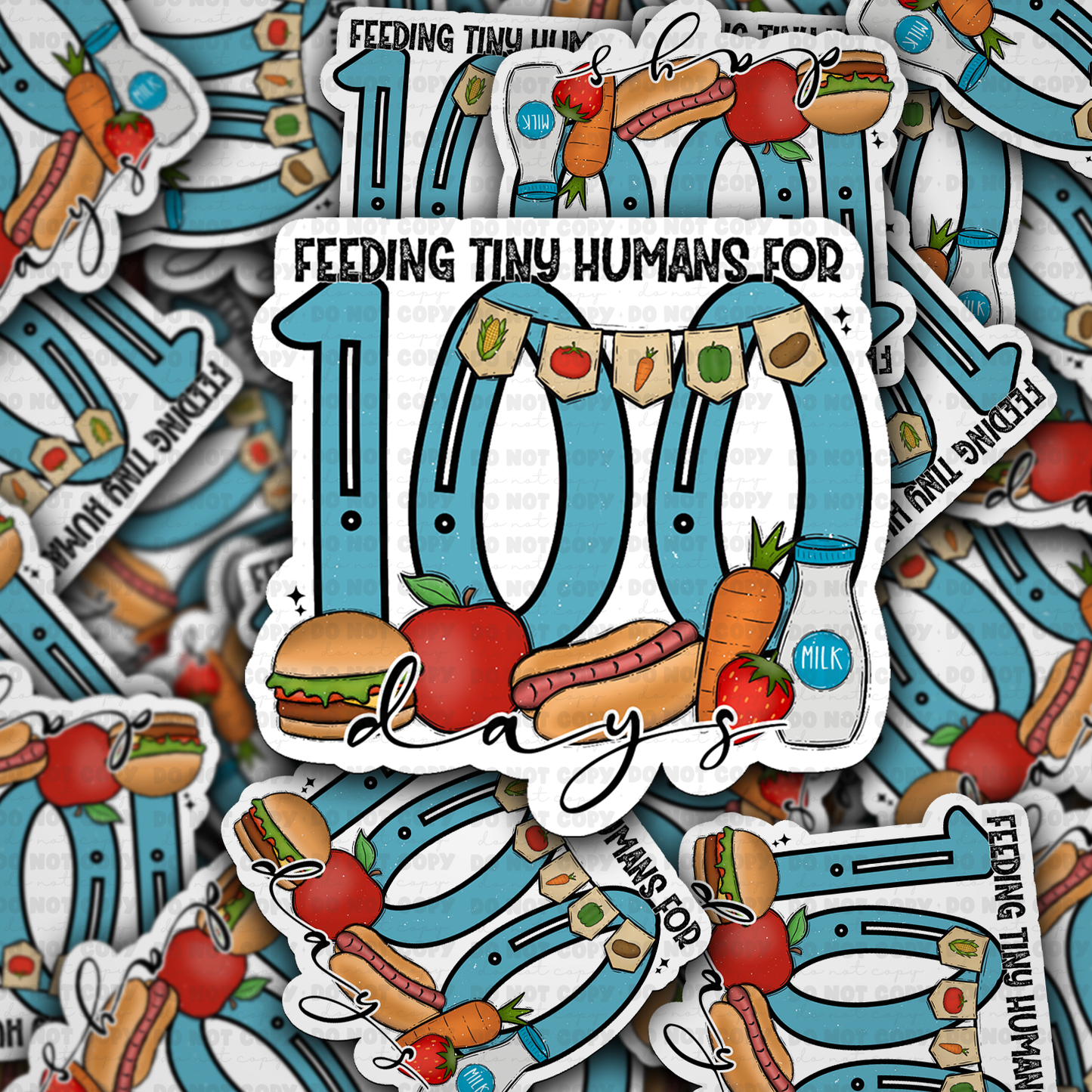 Feeding tiny humans sticker