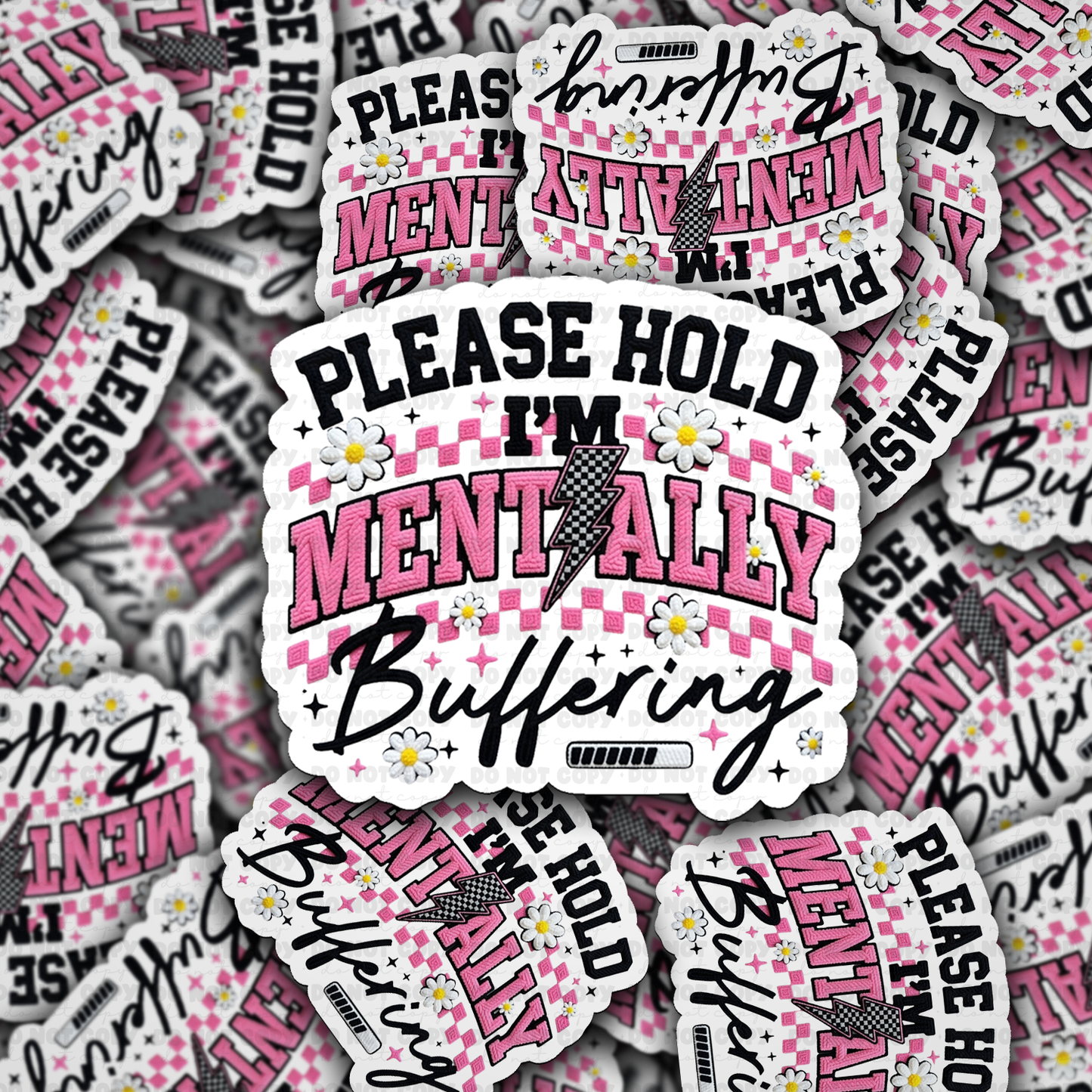 Please hold mentally buffering sticker