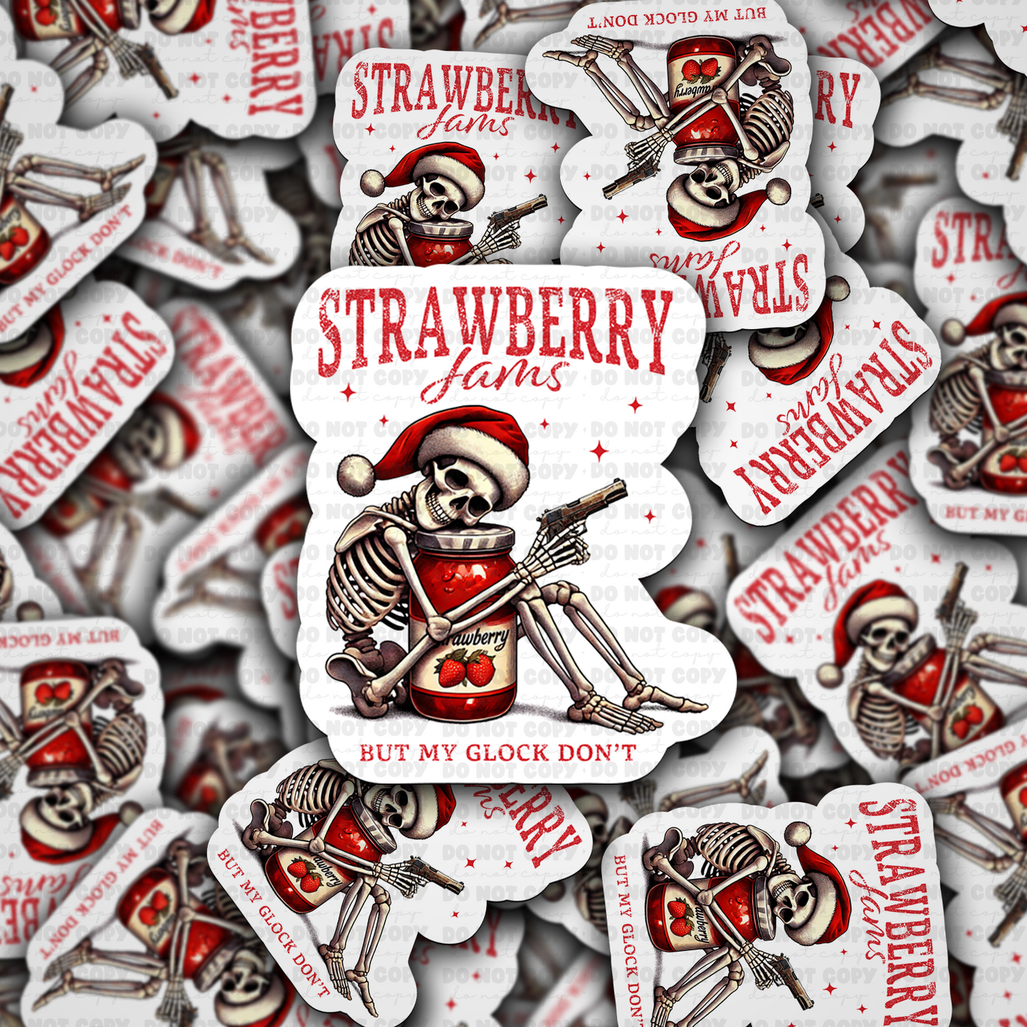 Strawberry jams but my Glock doesn't sticker