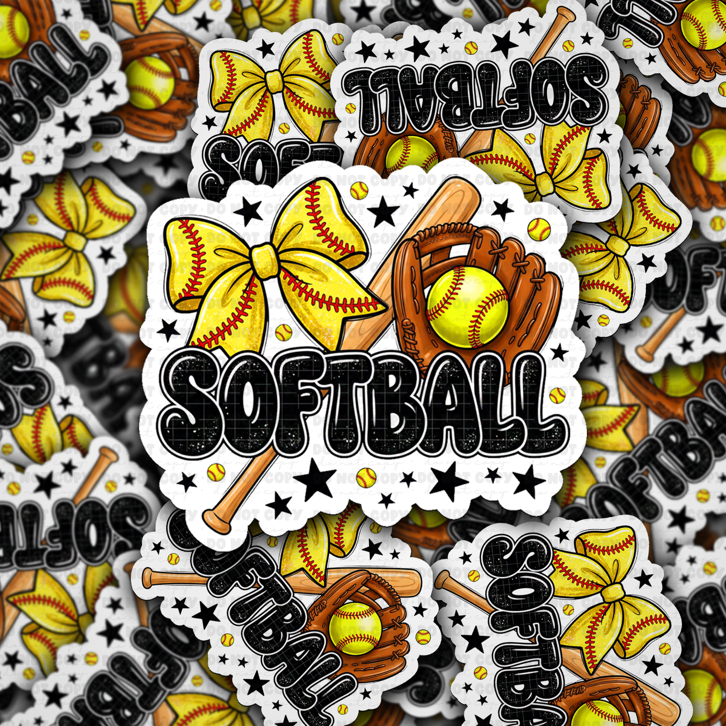 Softball bat sticker