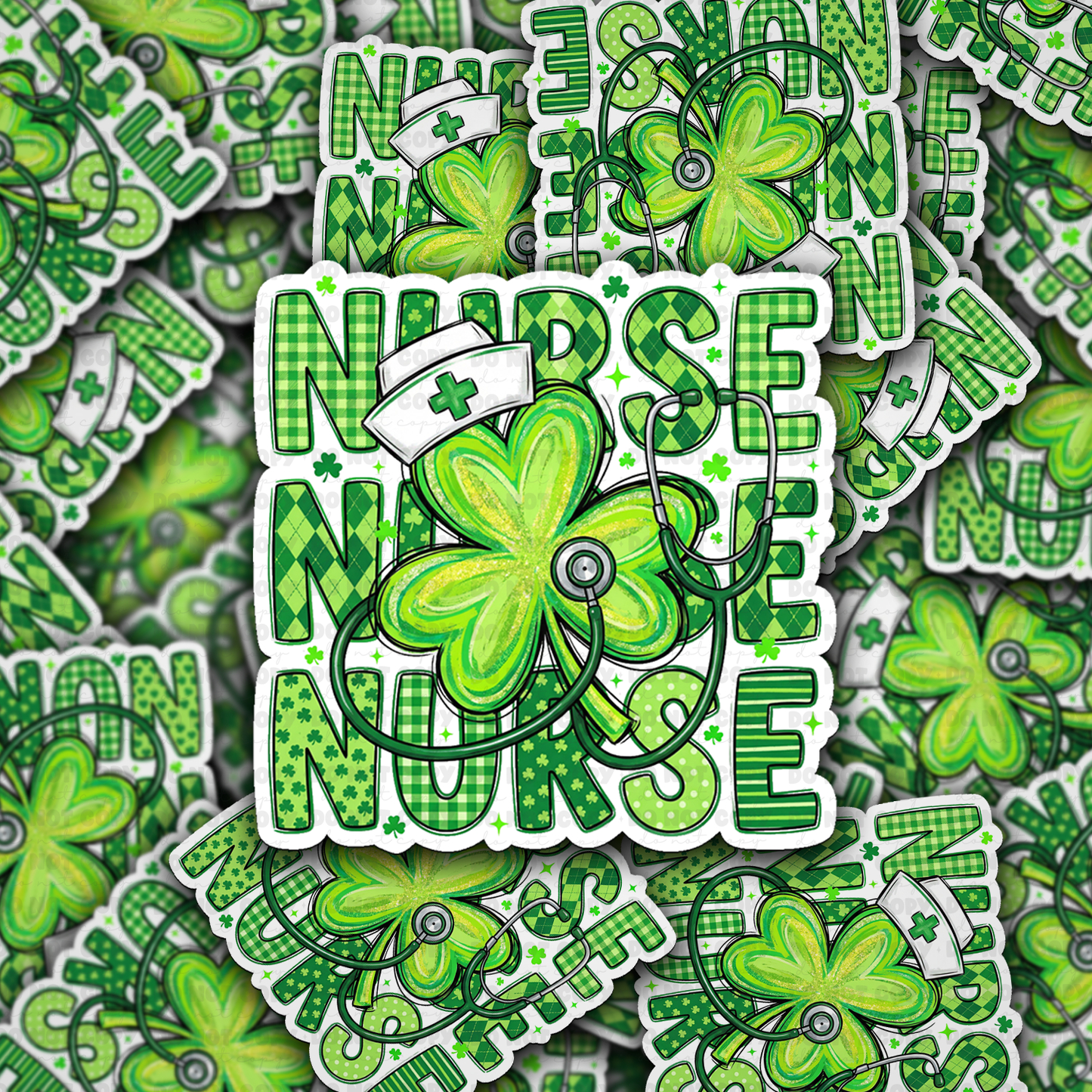 St patricks day Nurse sticker