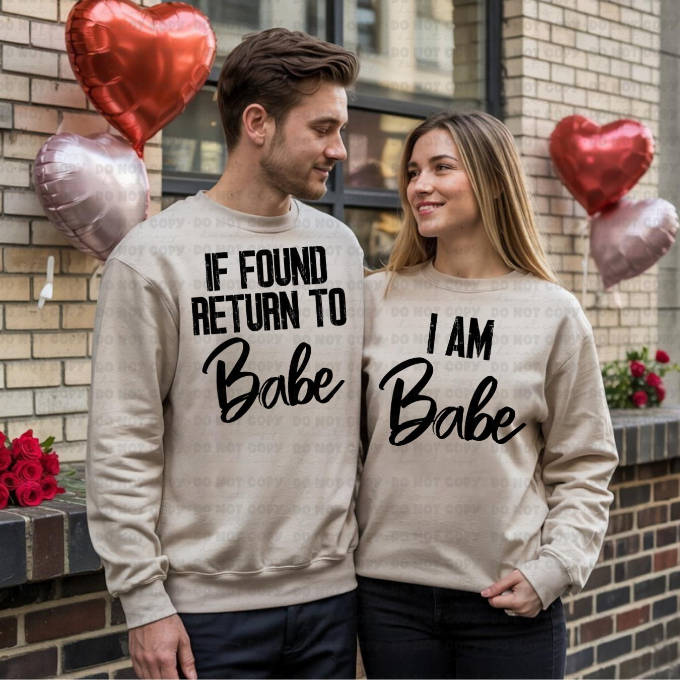 If found return to babe sweatshirt
