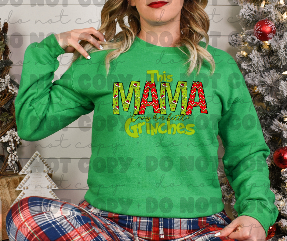 This mama loves her little grinches long sleeve shirt