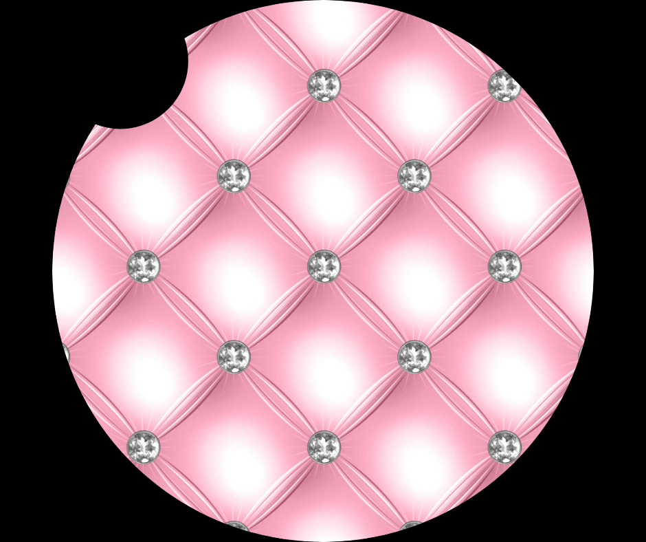 Pink DIamond car coasters
