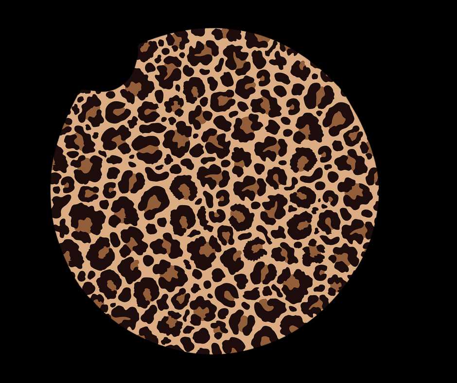Leopard print car coasters