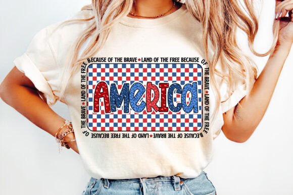 America checkered sublimation print
