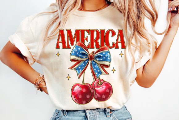 America cherries sublimation print