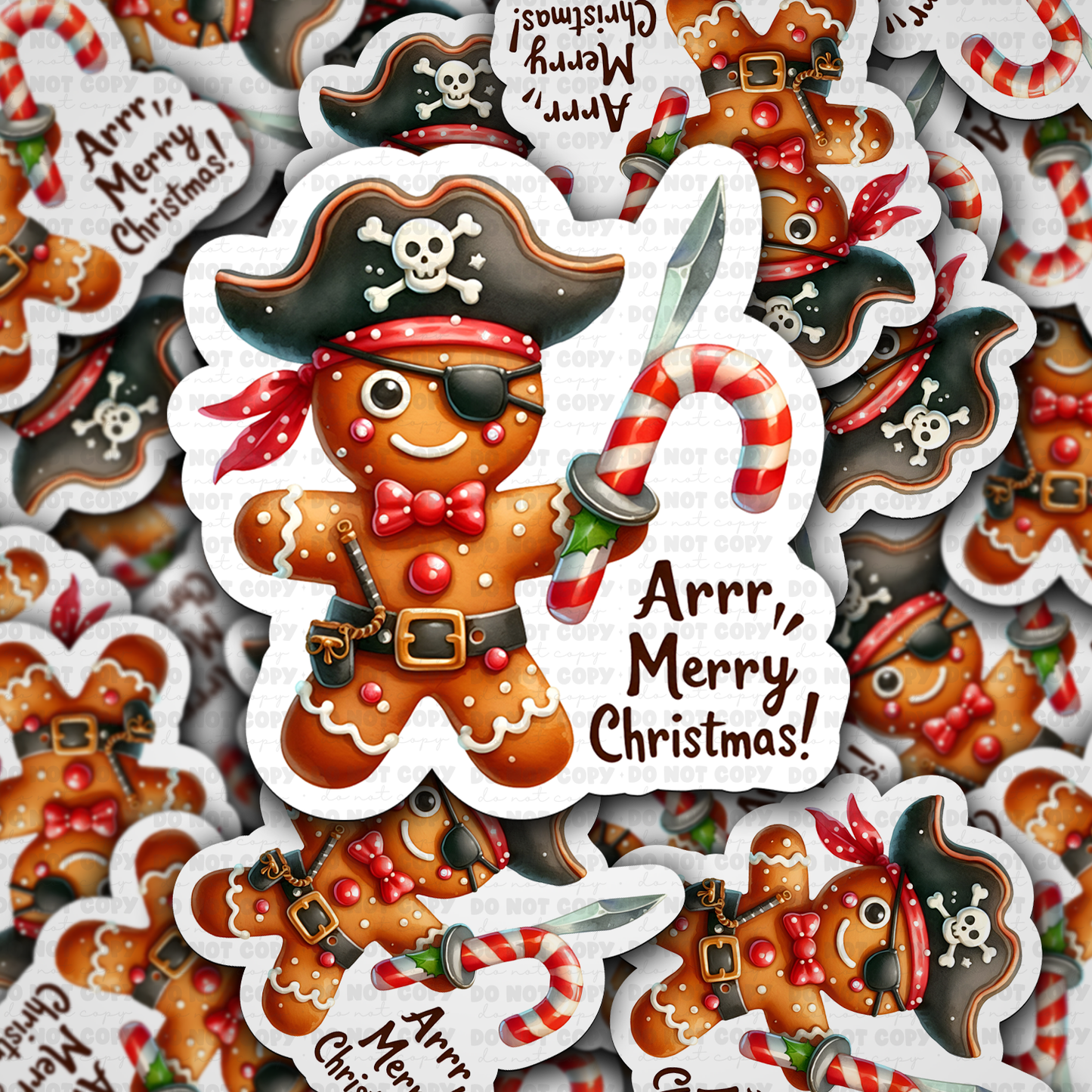 Arr Merry Christmas sticker