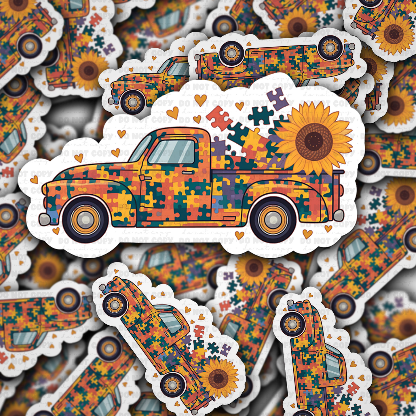 Autism truck sticker