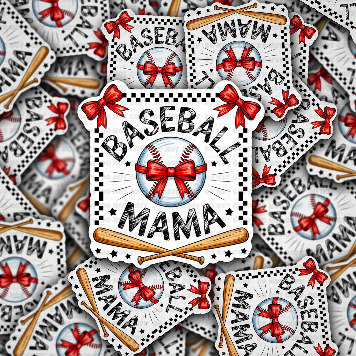 baseball mama sticker