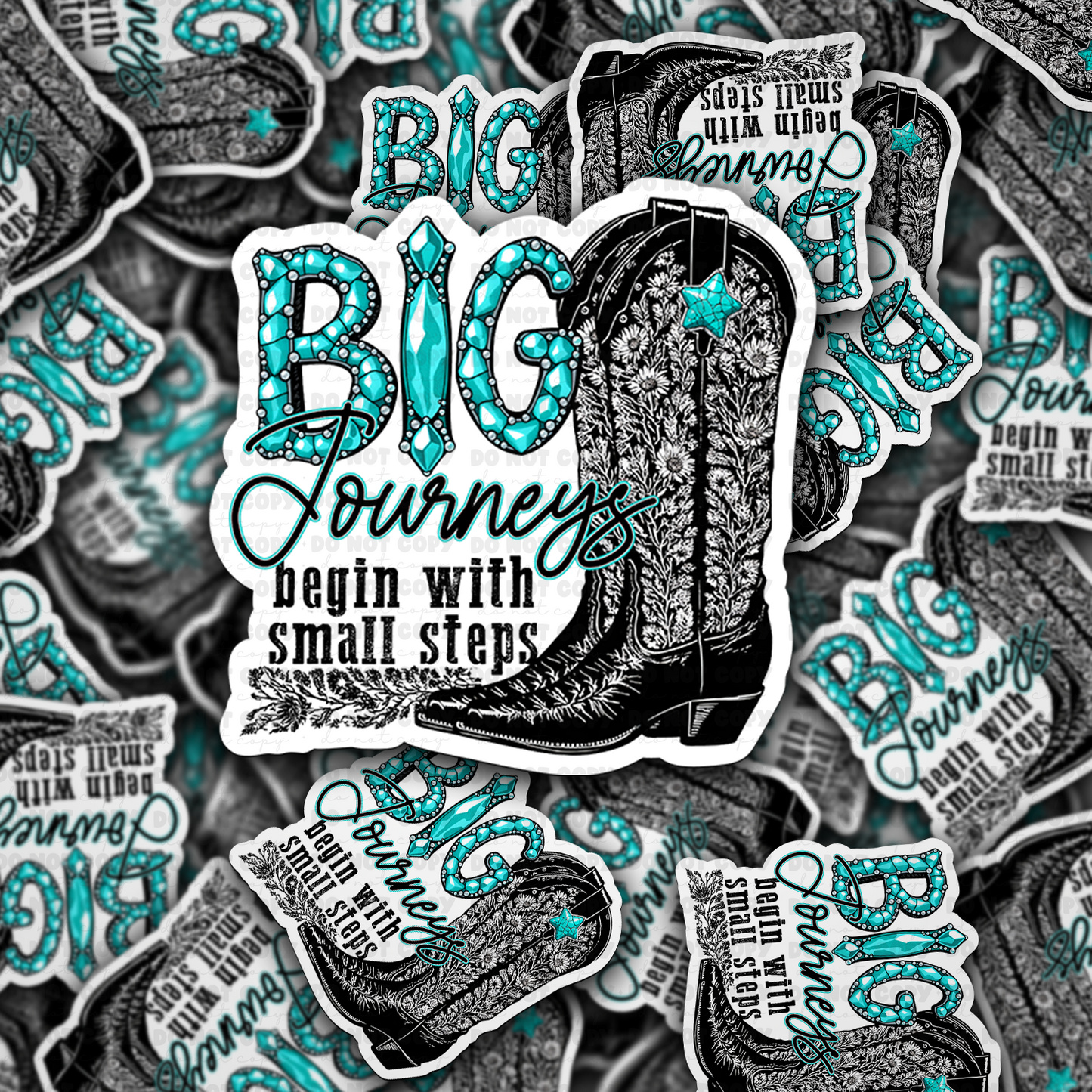 Big journeys begin with small steps sticker