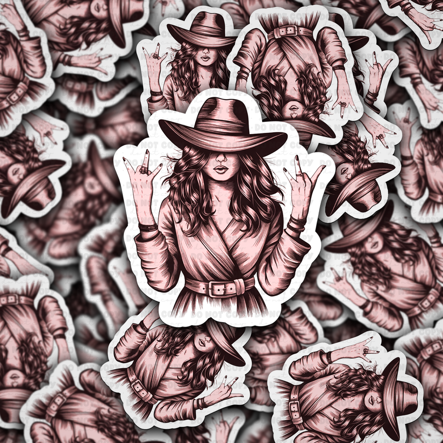 Classy cowgirl sticker