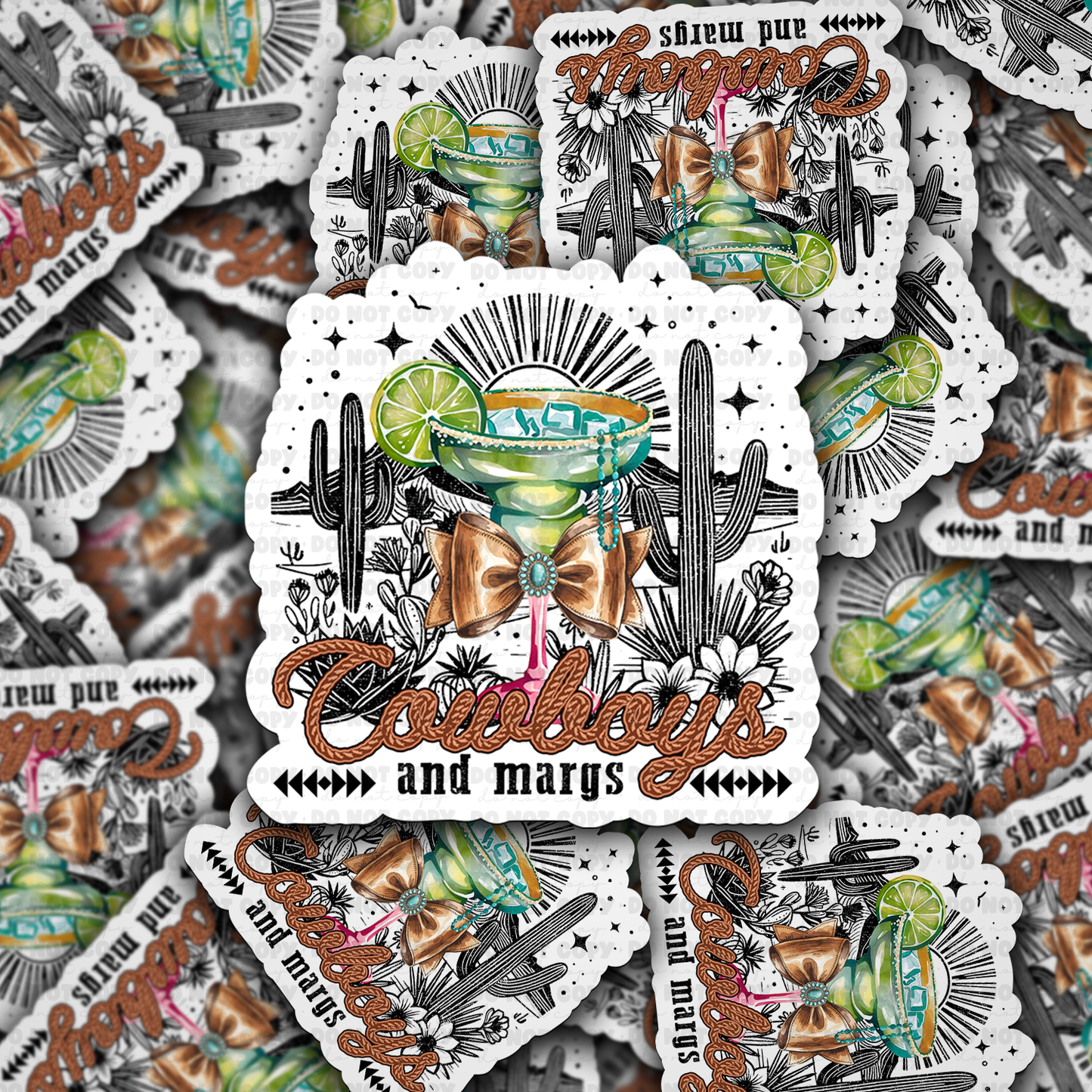 Cowboys and margs sticker
