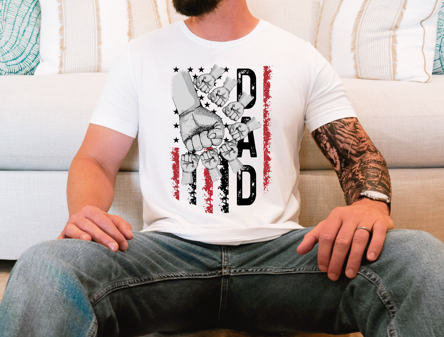 Dad seven hands shirt