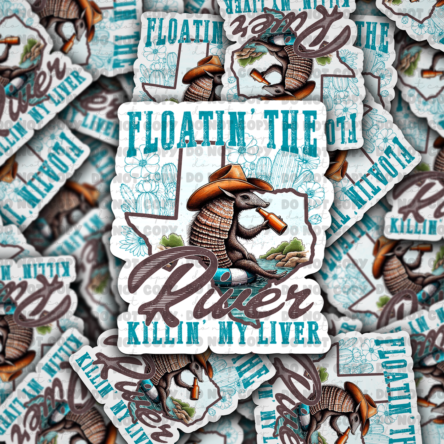 Floatin the river sticker