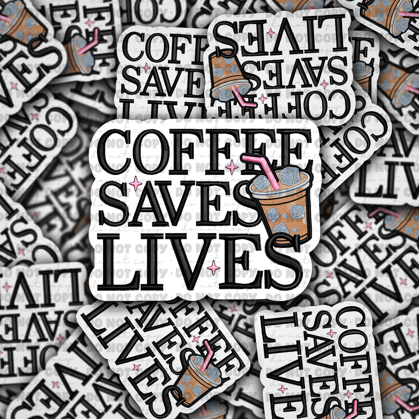 Coffee saves lives sticker