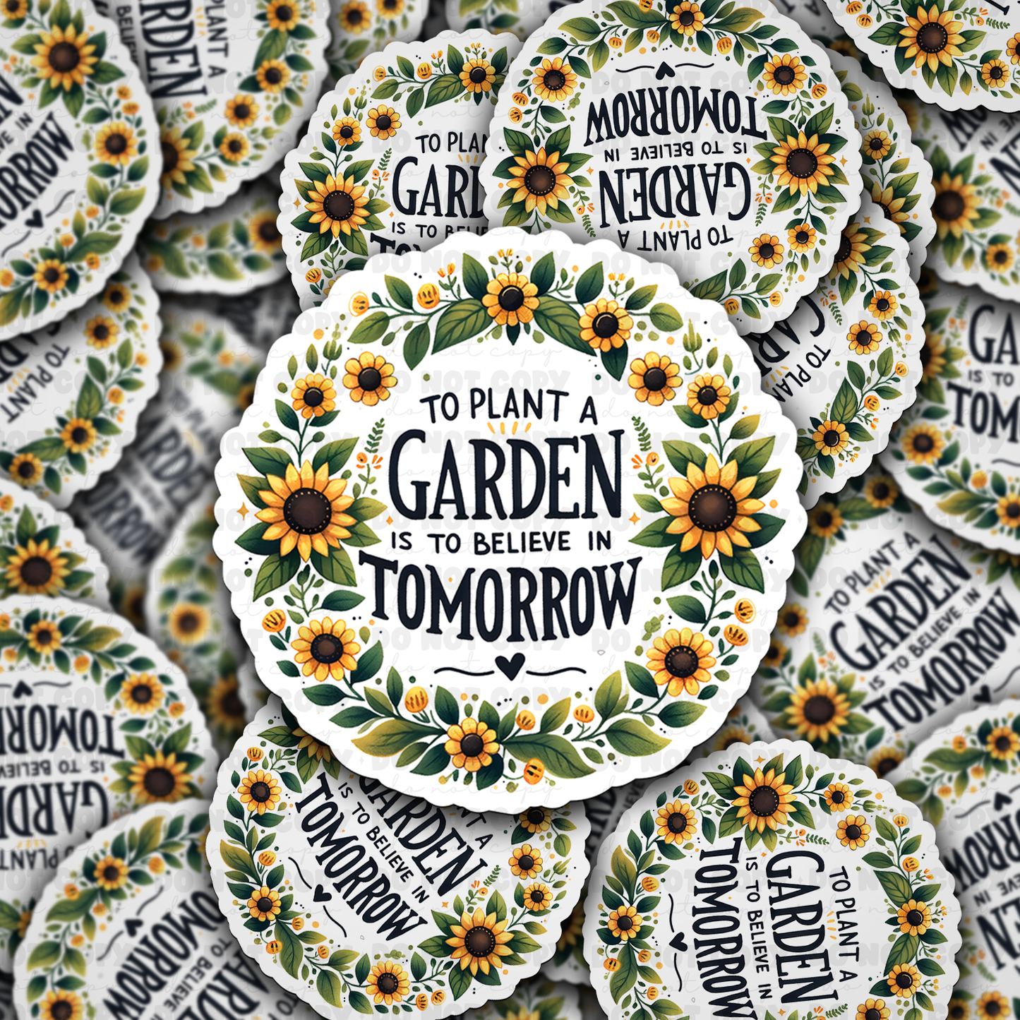 To plant a garden sticker