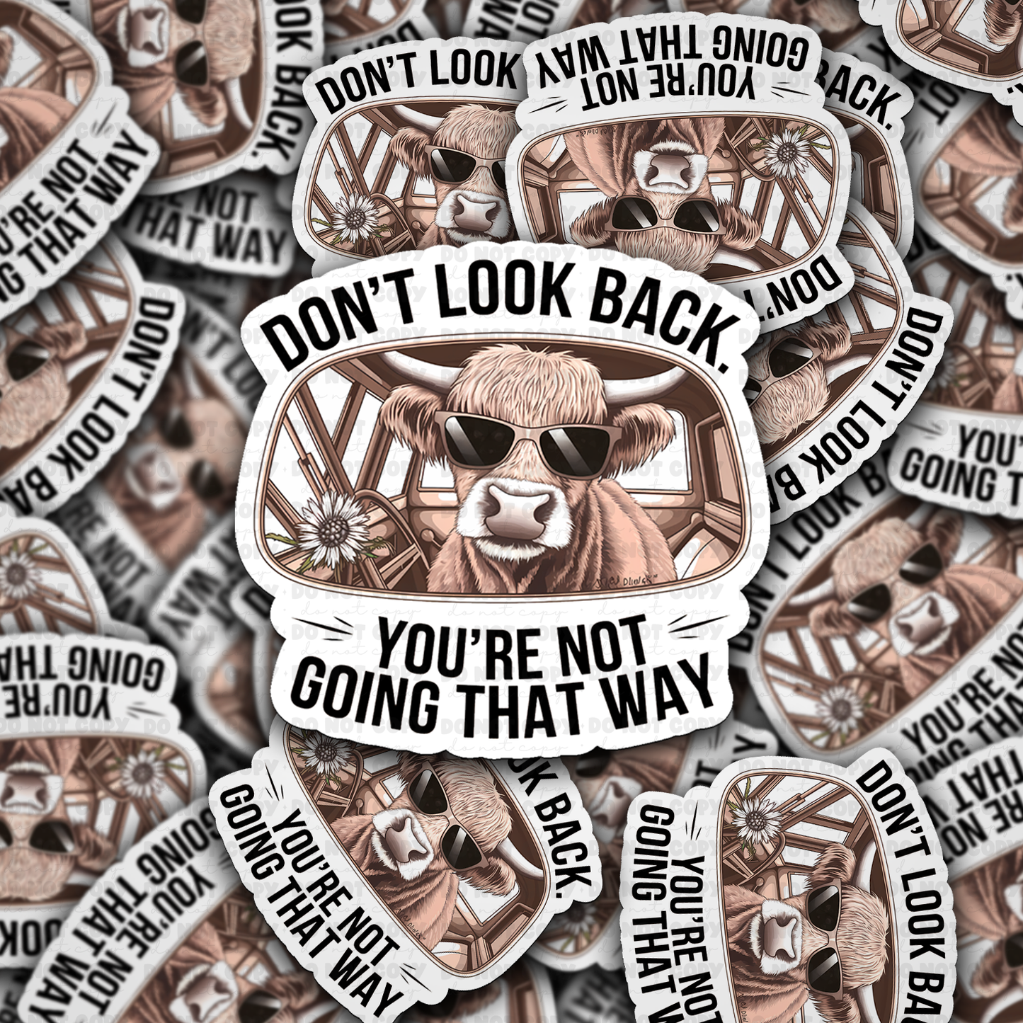 Don't look back you're not going that way sticker