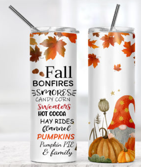 Fall bonfires smores tumbler