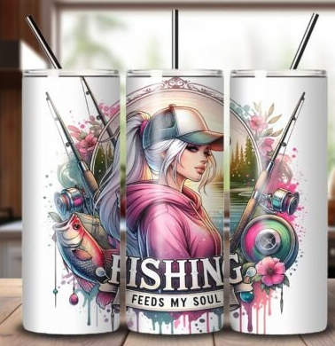 Fishing feeds my soul tumbler