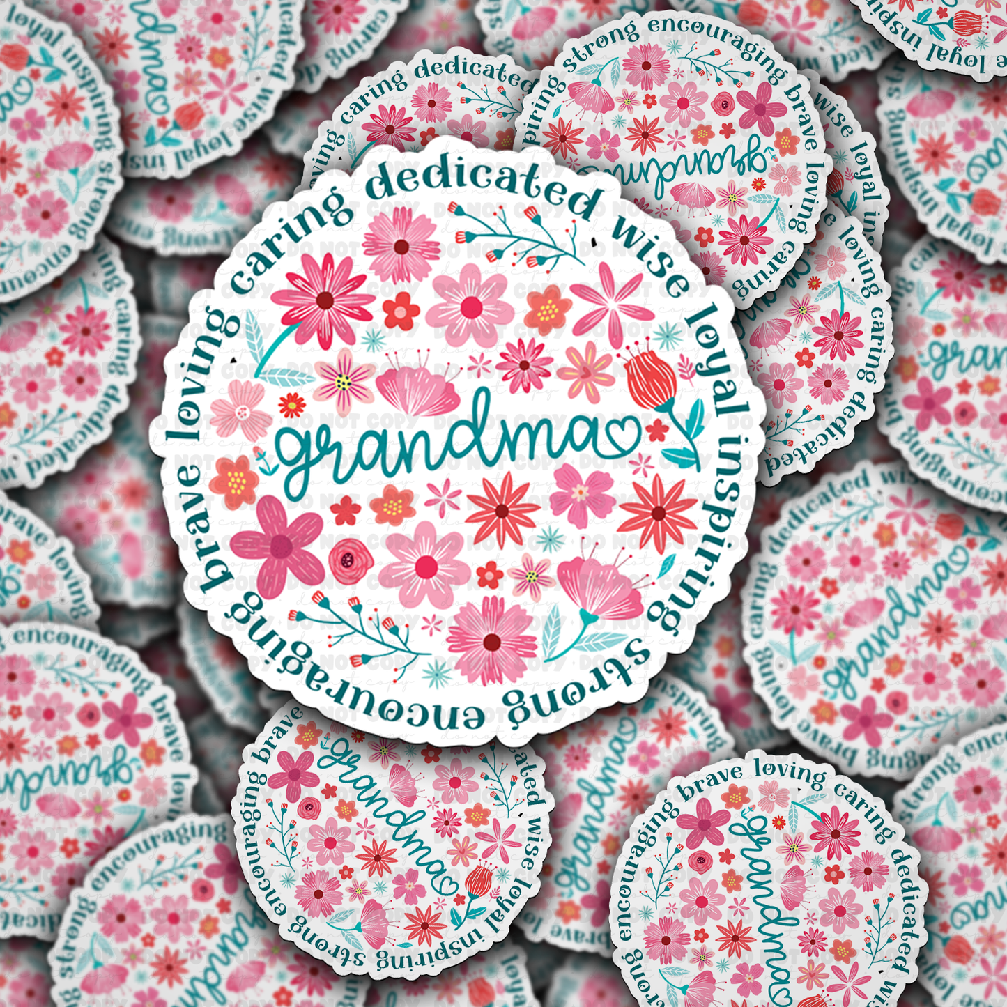 Floral Grandma sticker