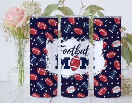 Football mom tumbler