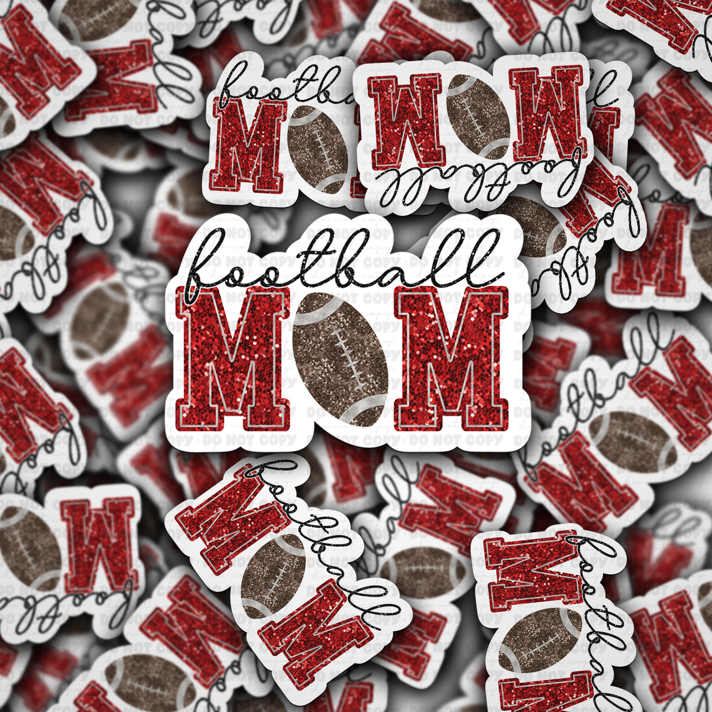 Football mom sticker