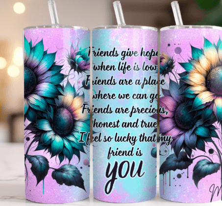 Friends give hope tumbler